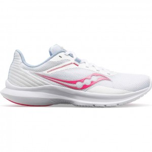 White / Pink Women's Saucony Convergence Running Shoes | SG-YSEOL