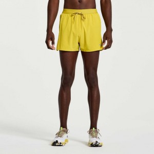 Yellow Men's Saucony Outpace 3" Shorts | SINGAPORE-XMOJR