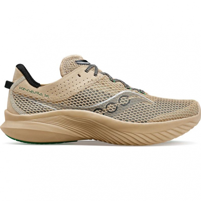 Beige Men\'s Saucony Kinvara 14 Running Shoes | SINGAPORE-PYMVH