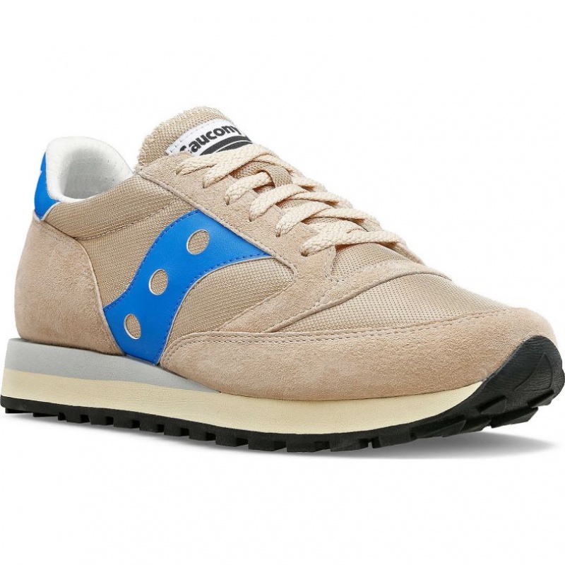 Beige / Blue Men's Saucony Jazz 81 Sneakers | SINGAPORE-VKRMB