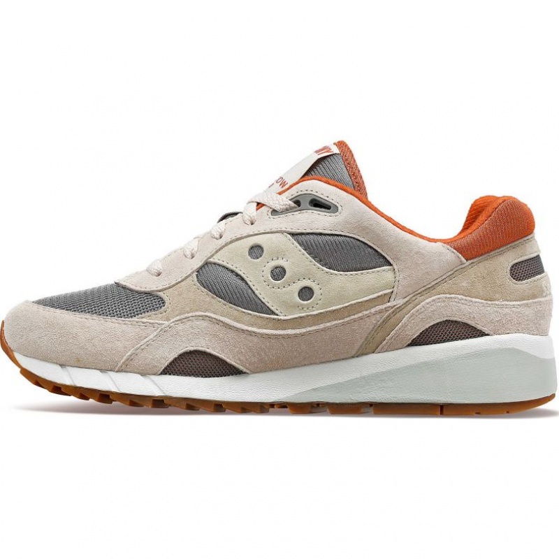 Beige / Grey Men's Saucony Shadow 6000 Sneakers | SINGAPORE-QFPXG