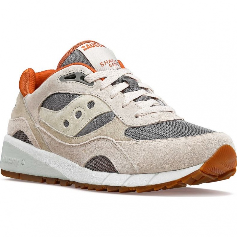 Beige / Grey Men's Saucony Shadow 6000 Sneakers | SINGAPORE-QFPXG