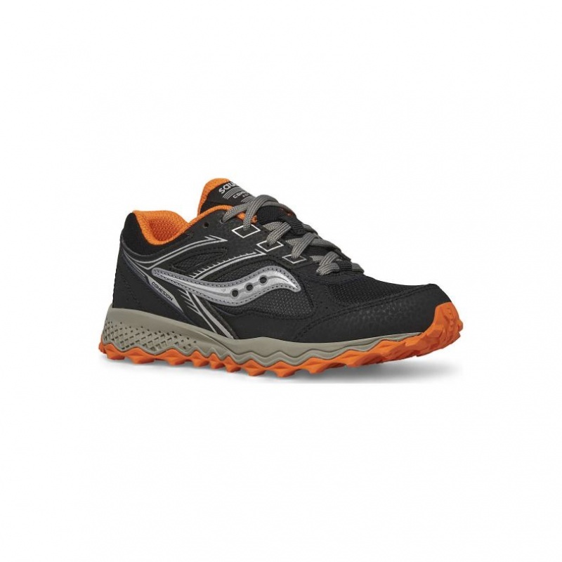 Black Big Kids' Saucony Cohesion TR14 Lace Sneakers | SG-RNFGM