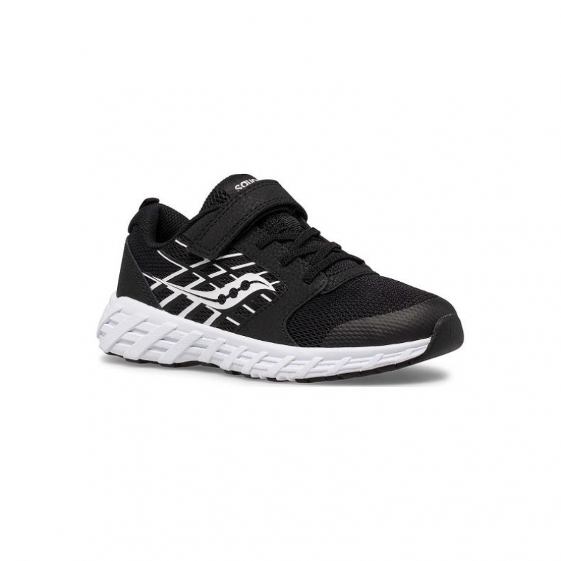 Black Big Kids' Saucony Wind 2.0 A/C Sneakers | SG-NWBSC