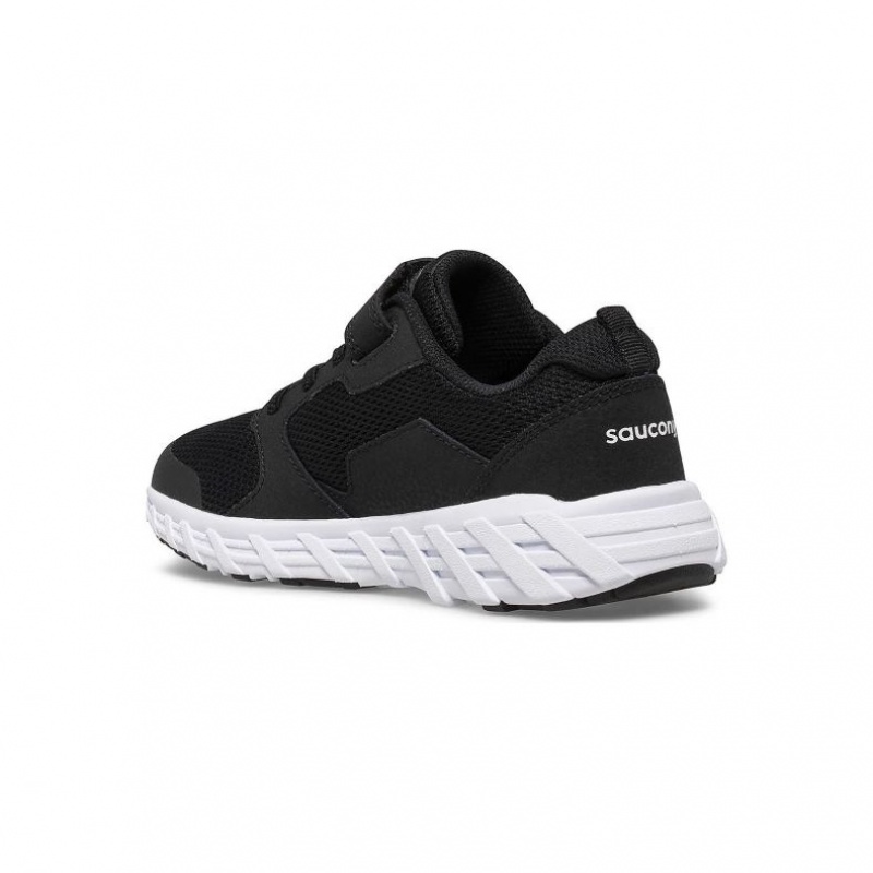 Black Big Kids' Saucony Wind 2.0 A/C Sneakers | SG-NWBSC