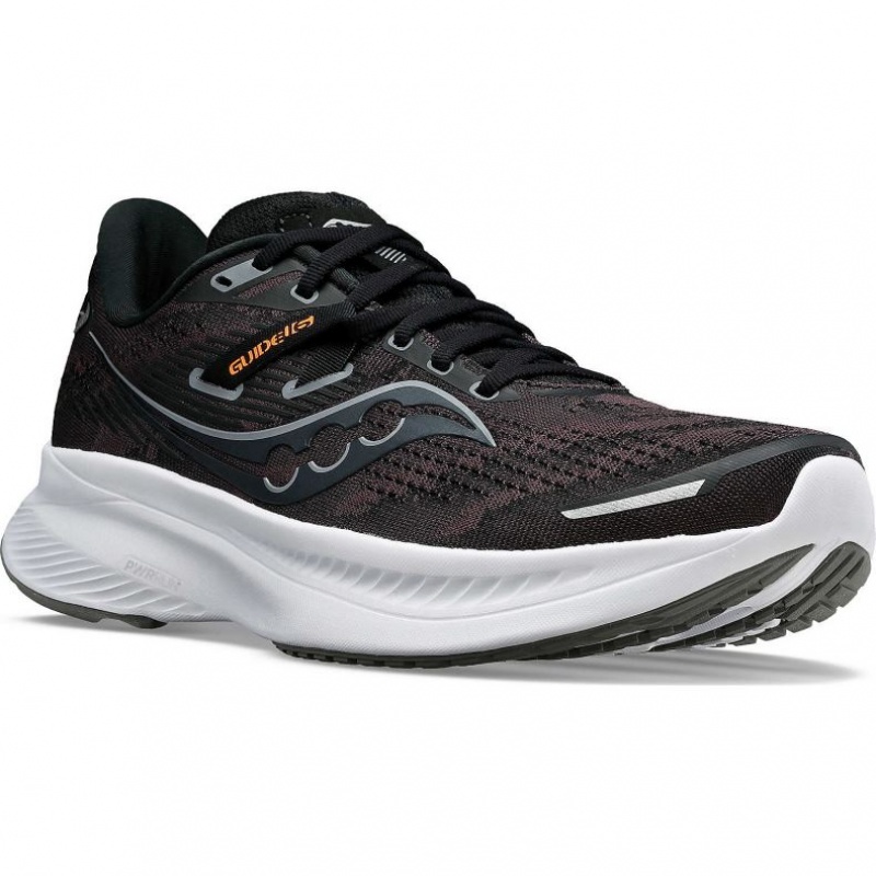 Black Men's Saucony Guide 16 Running Shoes | SINGAPORE-JAZUF