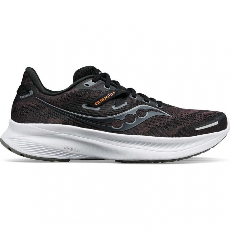 Black Men\'s Saucony Guide 16 Running Shoes | SINGAPORE-JAZUF