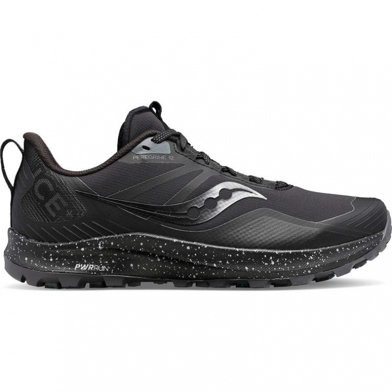 Black Men\'s Saucony Peregrine ICE+ 3 Running Shoes | SG-UIXGR