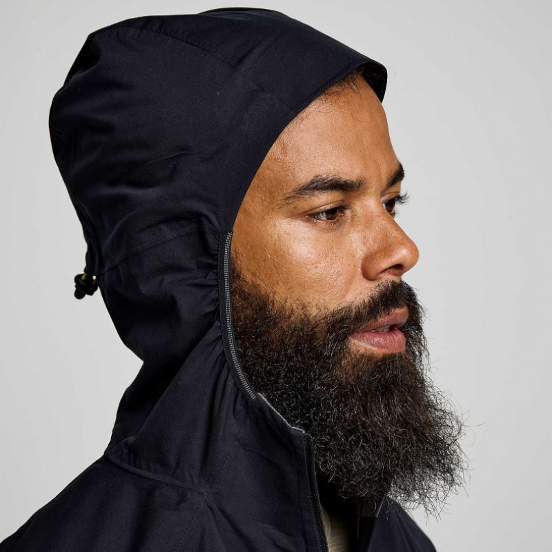 Black Men's Saucony Runshield Jacket | SINGAPORE-BMXRG