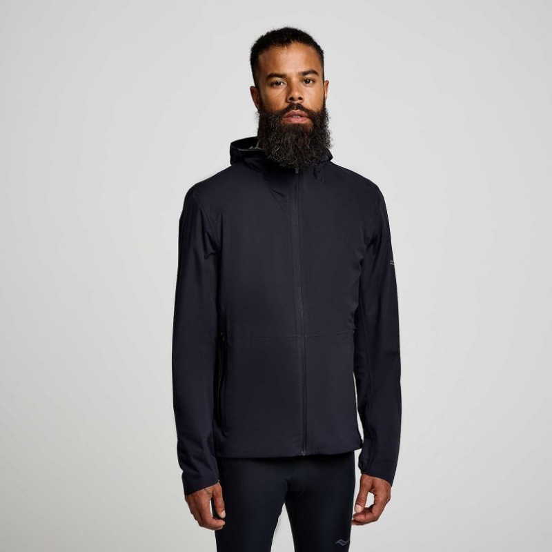 Black Men\'s Saucony Runshield Jacket | SINGAPORE-BMXRG