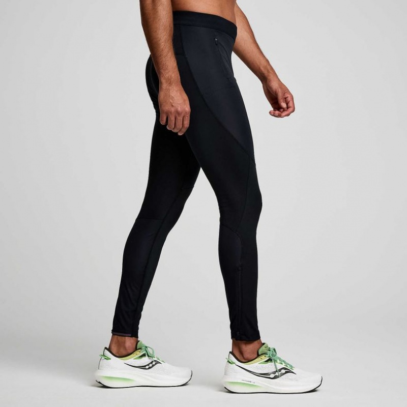 Black Men's Saucony Runshield Tight | SG-NZEJG