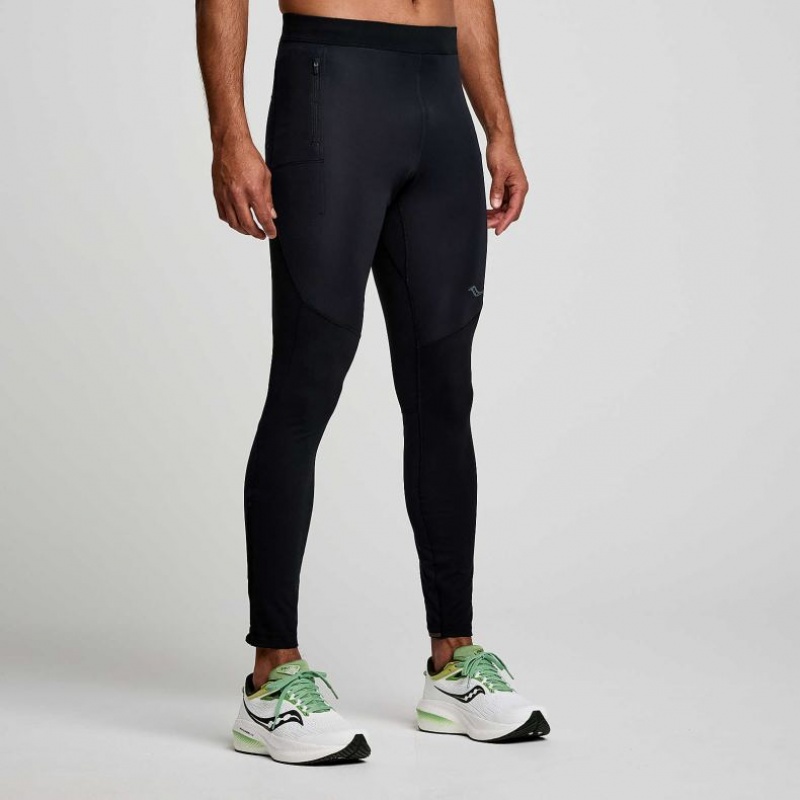 Black Men\'s Saucony Runshield Tight | SG-NZEJG