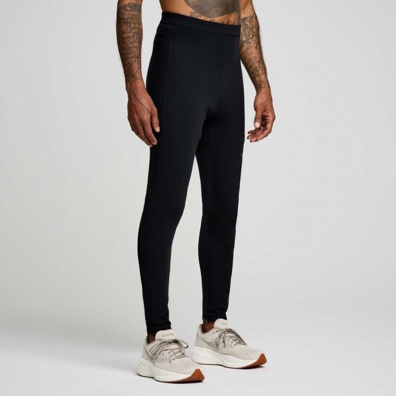 Black Men\'s Saucony Solstice Tight | SINGAPORE-SWXHD