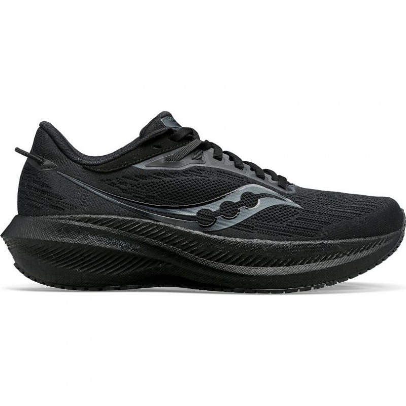 Black Men\'s Saucony Triumph 21 Running Shoes | SINGAPORE-GAKRE