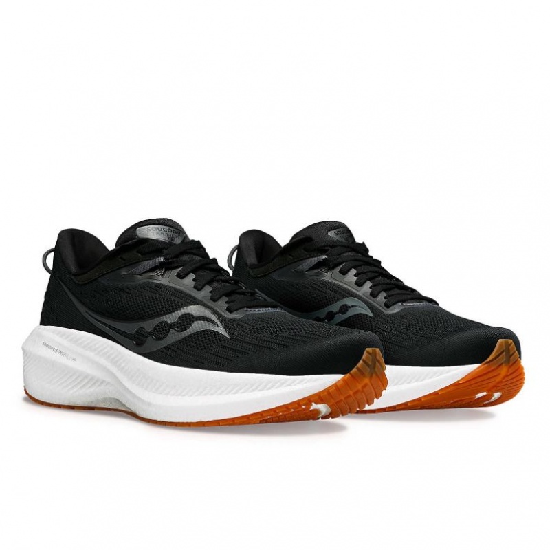 Black Men's Saucony Triumph 21 Running Shoes | SINGAPORE-GSZPD