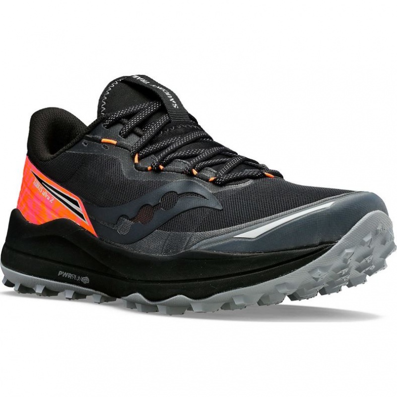 Black Men's Saucony Xodus Ultra 2 Trail Running Shoes | SG-EDXOC