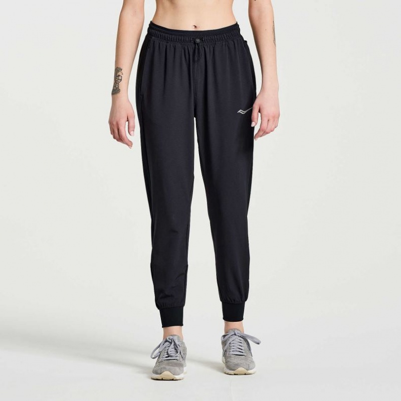 Black Women\'s Saucony Boston Woven Jogger | SG-FRXNO