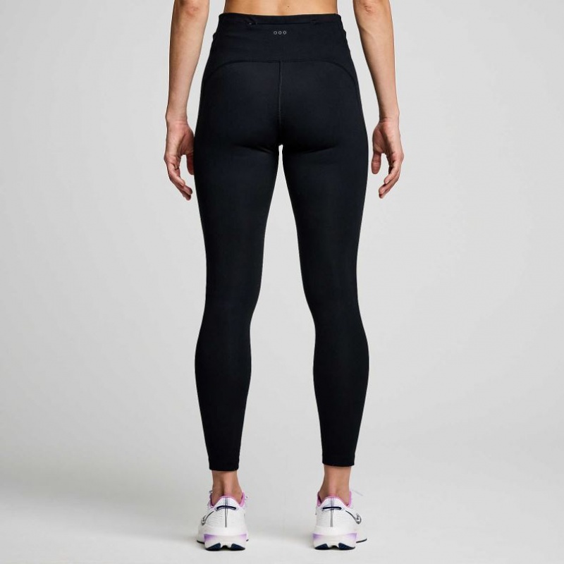 Black Women's Saucony Fortify 7/8 Tight | SG-ATNSC