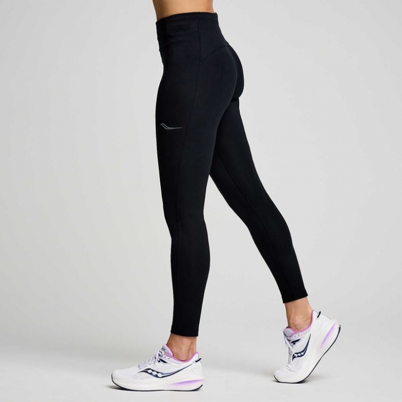 Black Women's Saucony Fortify 7/8 Tight | SG-ATNSC