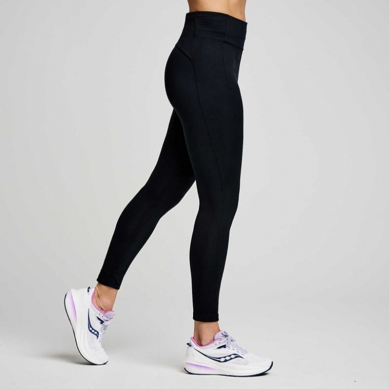 Black Women's Saucony Fortify 7/8 Tight | SG-ATNSC