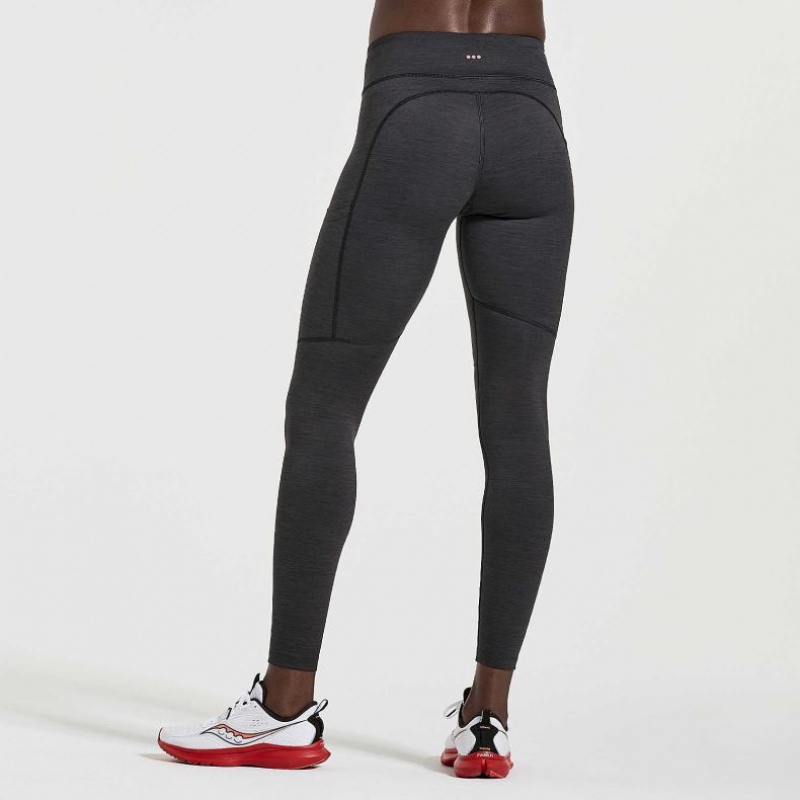 Black Women's Saucony Fortify Tight | SG-YEVQN