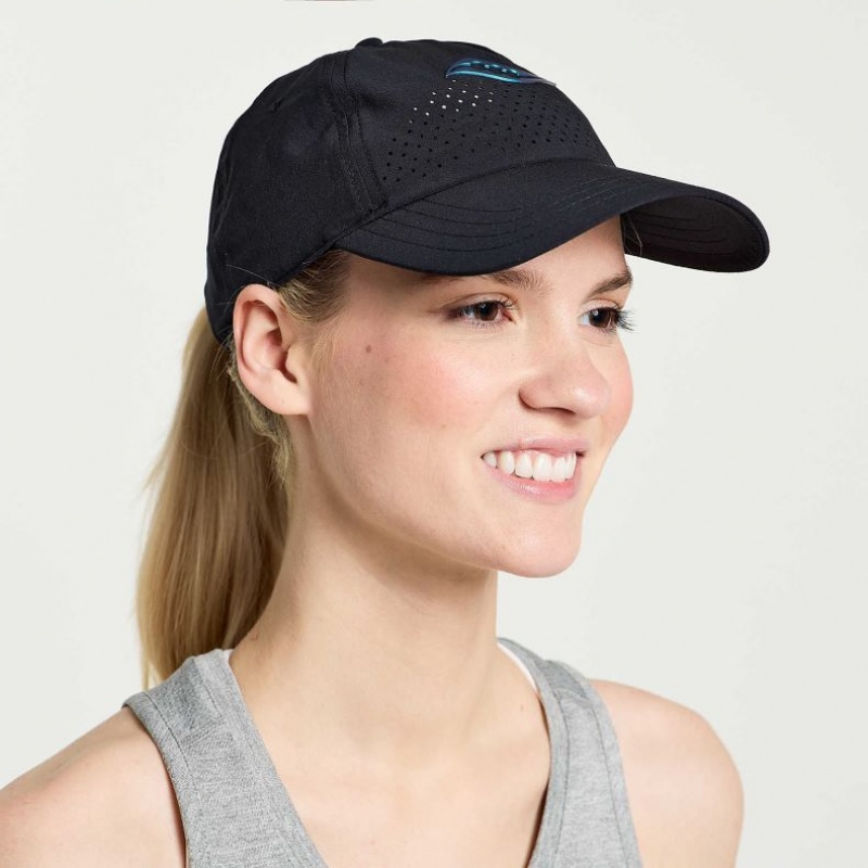 Black Women\'s Saucony Outpace Petite Hat | SG-ASBGM