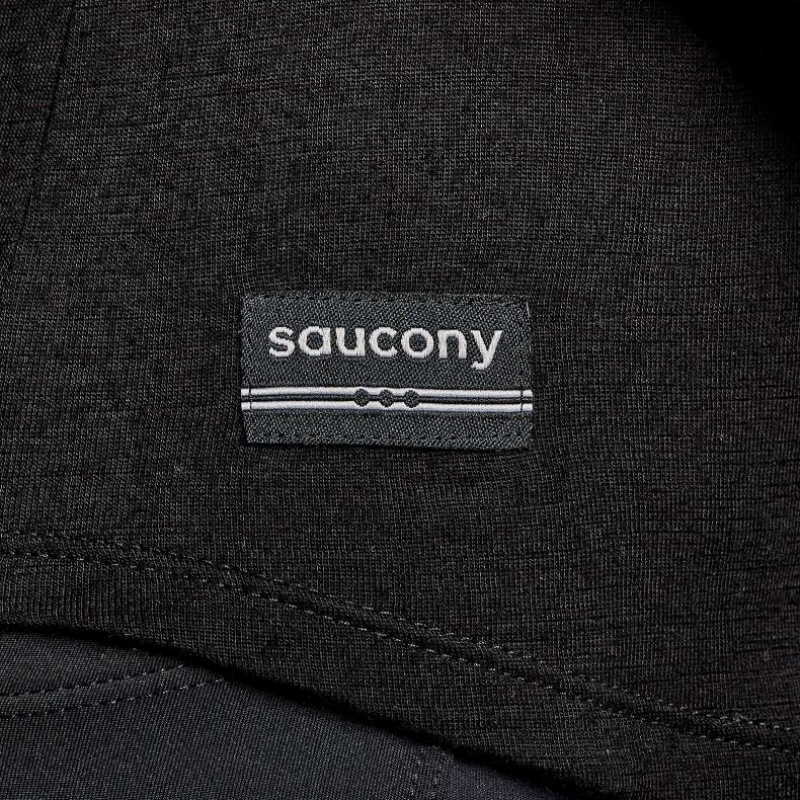 Black Women's Saucony Peregrine Merino Long Sleeve T-Shirt | SINGAPORE-OKVGE