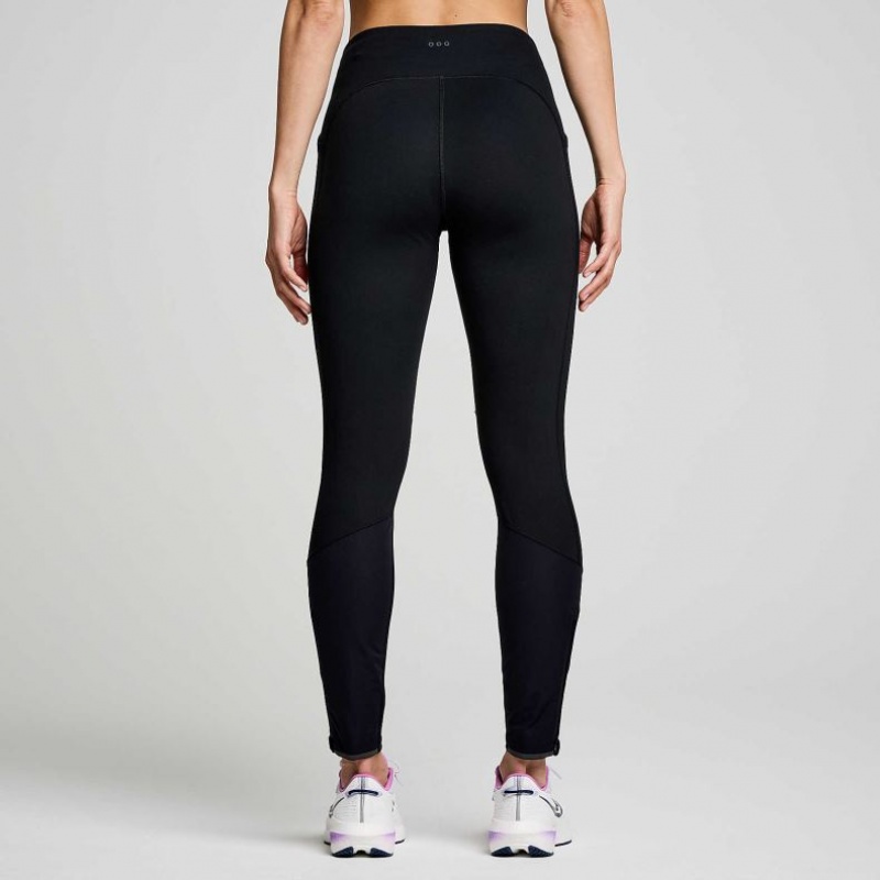 Black Women's Saucony Runshield Tight | SINGAPORE-ETQFV