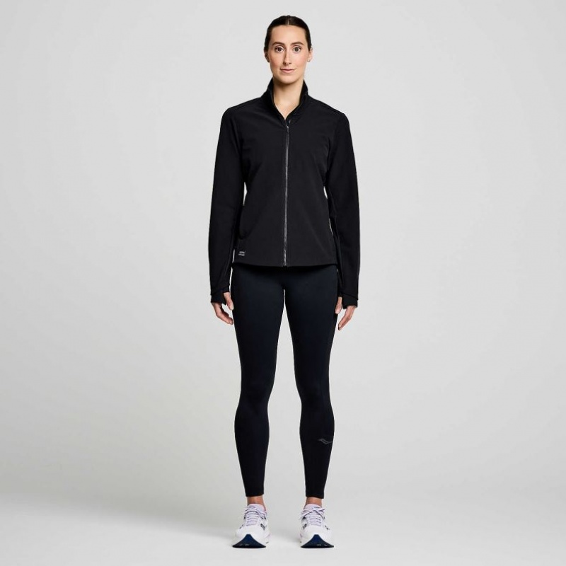 Black Women's Saucony Triumph Jacket | SG-ADBRP