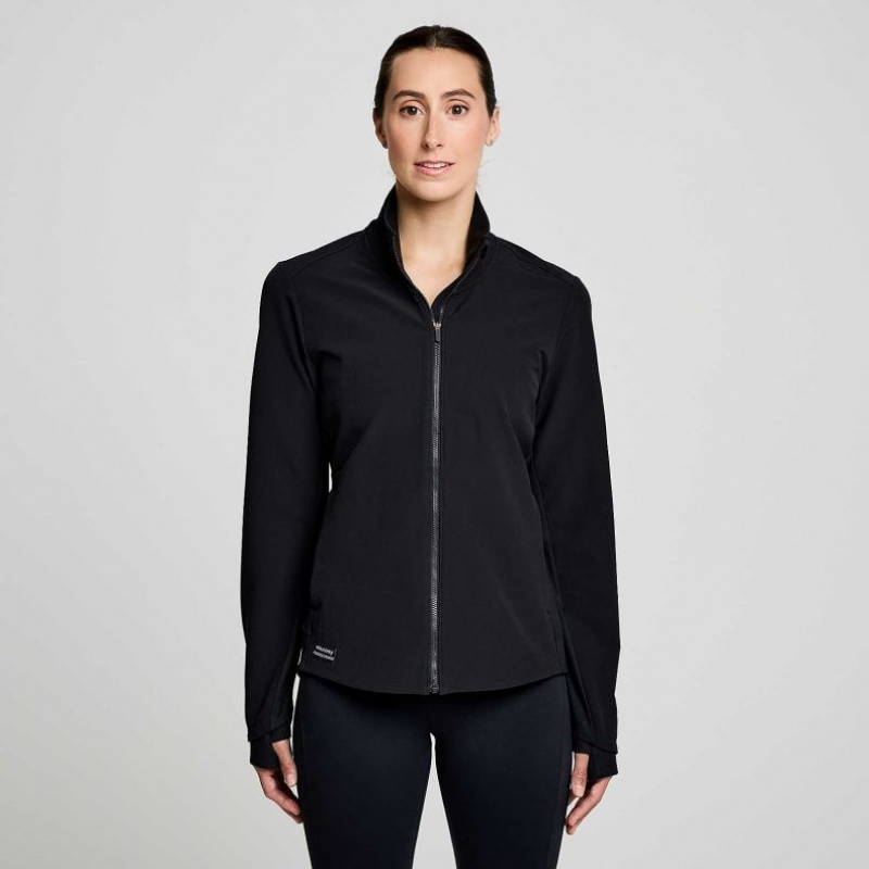 Black Women\'s Saucony Triumph Jacket | SG-ADBRP