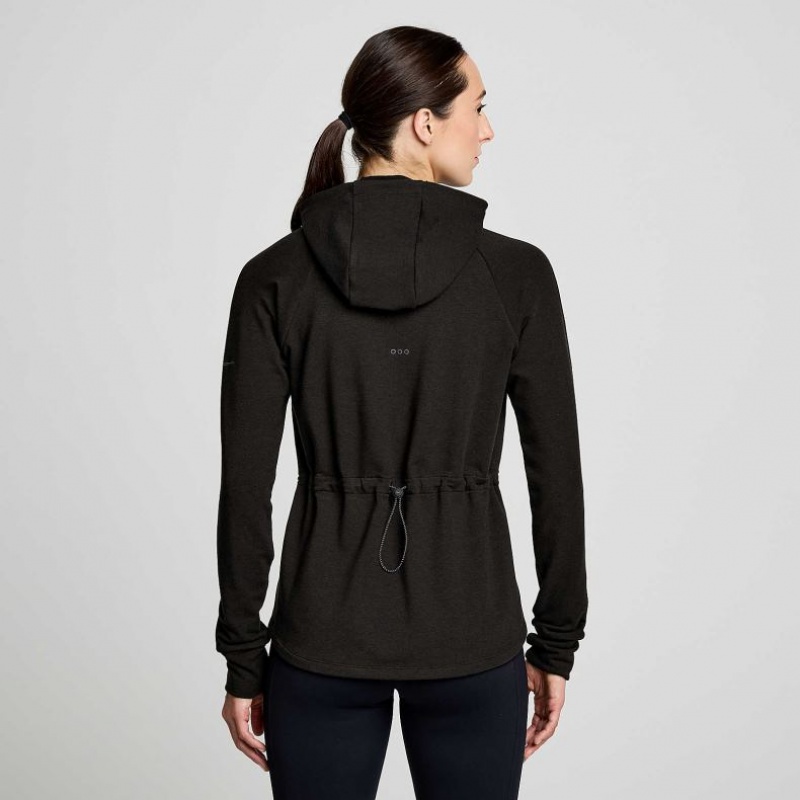 Black Women's Saucony Triumph Tunic Hoodie | SG-ETDYB