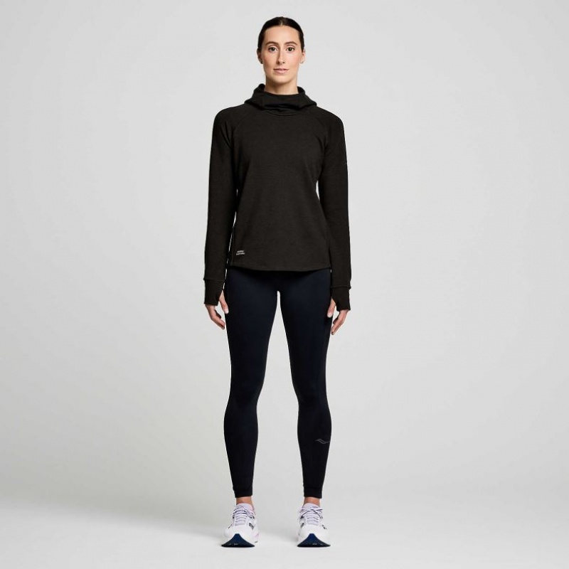 Black Women's Saucony Triumph Tunic Hoodie | SG-ETDYB