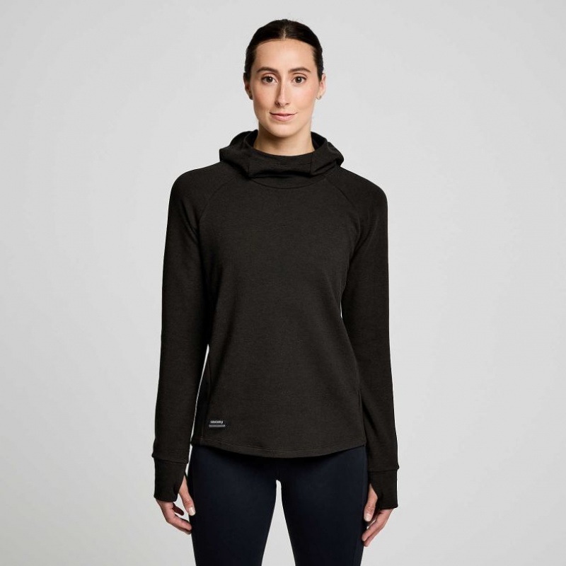 Black Women\'s Saucony Triumph Tunic Hoodie | SG-ETDYB