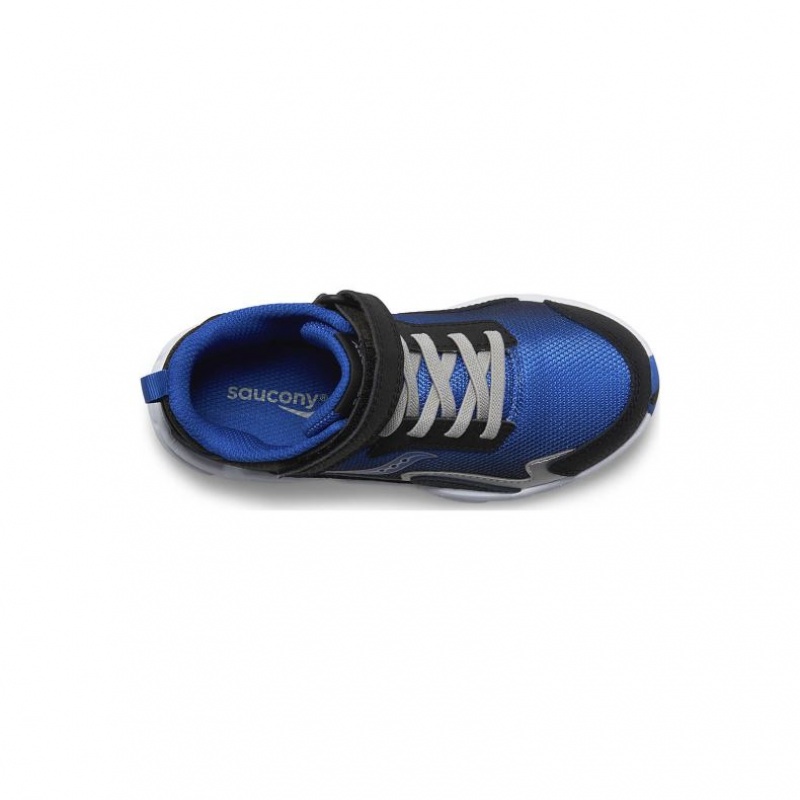 Black / Blue Big Kids' Saucony Flash Mid A/C Sneakers | SG-HPEUZ