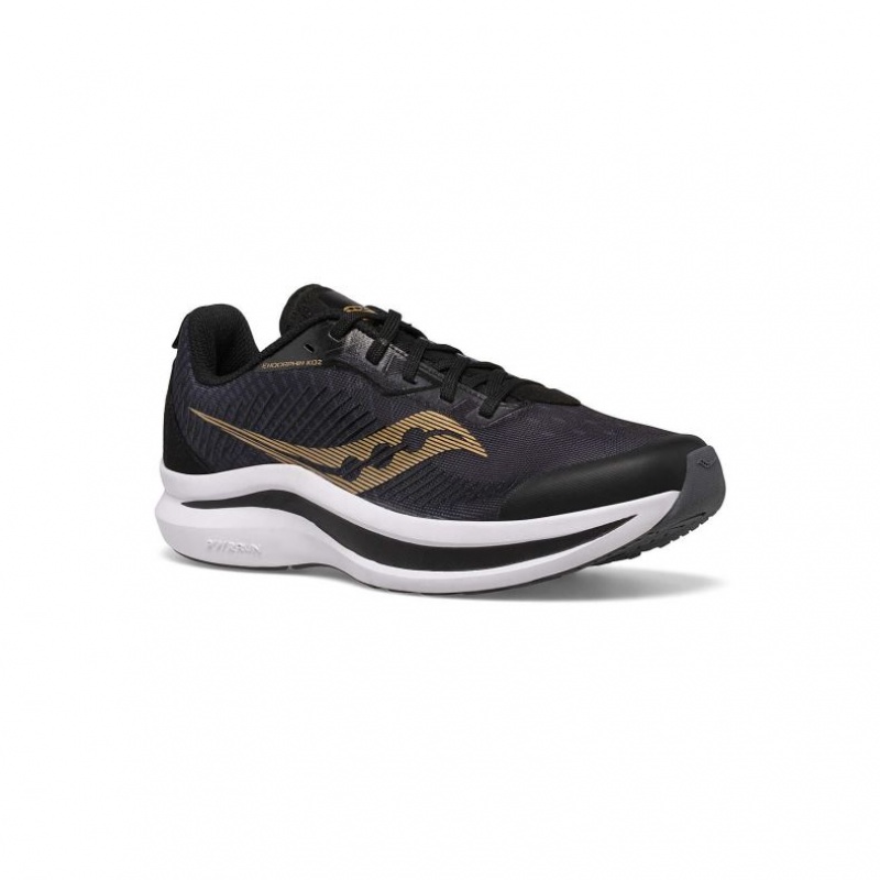 Black / Gold Big Kids' Saucony Endorphin KDZ Sneakers | SG-BLKFA