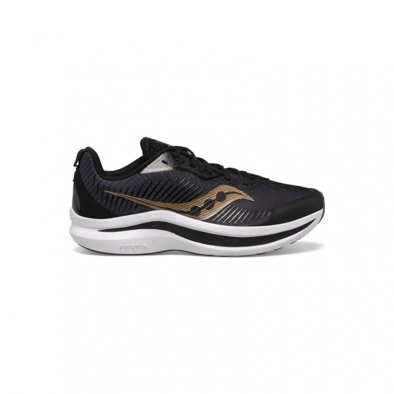 Black / Gold Big Kids\' Saucony Endorphin KDZ Sneakers | SG-BLKFA