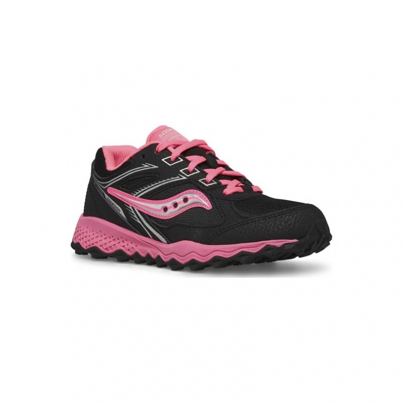 Black / Pink Big Kids' Saucony Cohesion TR14 Lace Sneakers | SINGAPORE-YXGFL