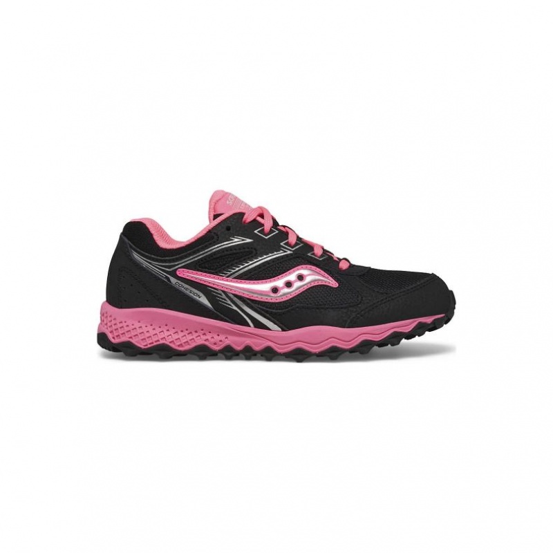 Black / Pink Big Kids\' Saucony Cohesion TR14 Lace Sneakers | SINGAPORE-YXGFL