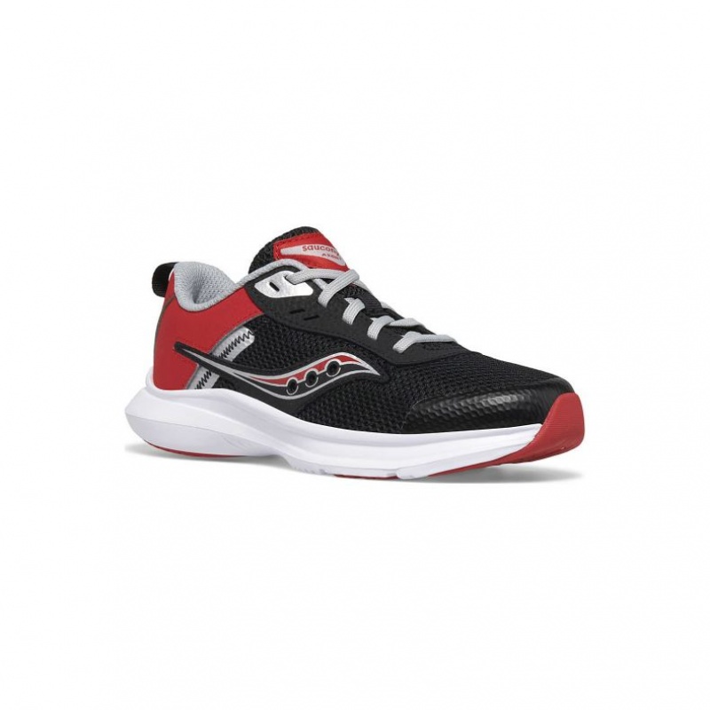 Black / Red Big Kids' Saucony Axon 3 Sneakers | SINGAPORE-BJZXO