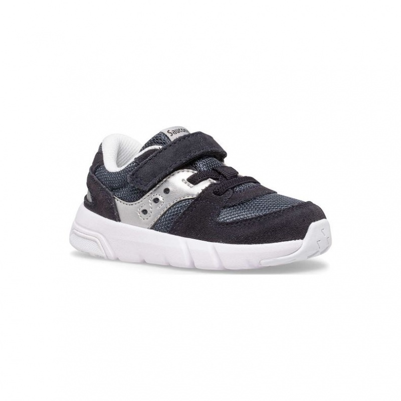 Black / Silver Little Kids' Saucony Jazz Lite 2.0 Sneakers | SG-CQIZL