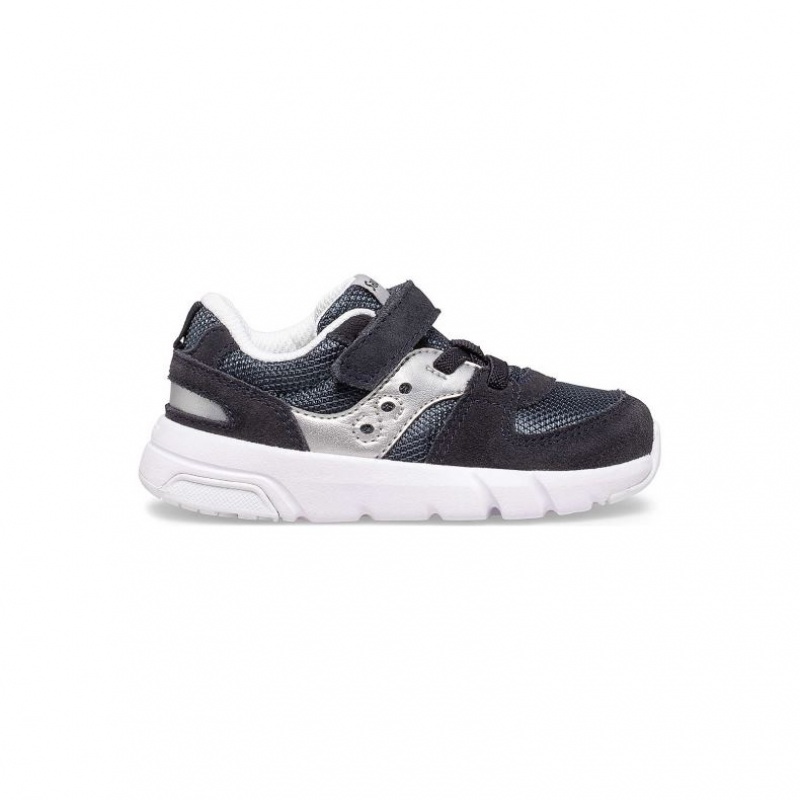 Black / Silver Little Kids\' Saucony Jazz Lite 2.0 Sneakers | SG-CQIZL