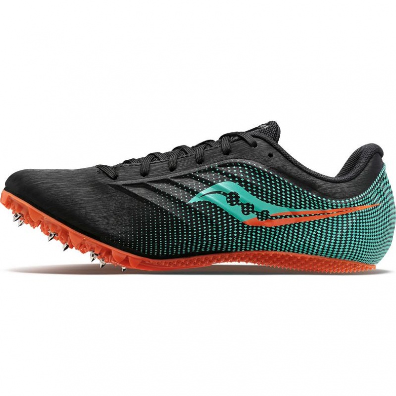 Black / Turquoise Men's Saucony Spitfire 5 Spikes | SINGAPORE-PTVZA