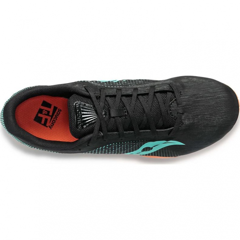 Black / Turquoise Men's Saucony Spitfire 5 Spikes | SINGAPORE-PTVZA