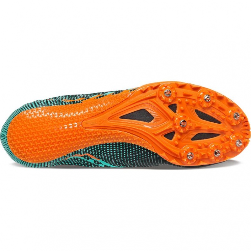 Black / Turquoise Men's Saucony Spitfire 5 Spikes | SINGAPORE-PTVZA