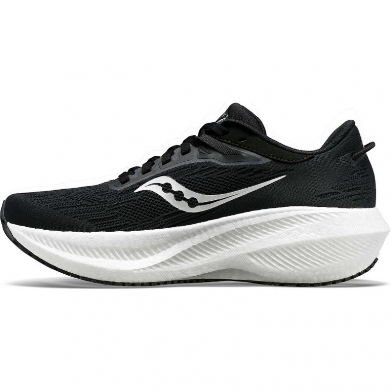 Black / White Men's Saucony Triumph 21 Running Shoes | SG-XSWBT