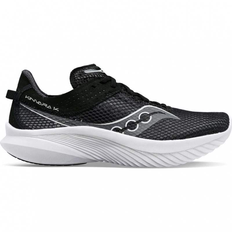 Black / White Women\'s Saucony Kinvara 14 Running Shoes | SINGAPORE-PTIXU