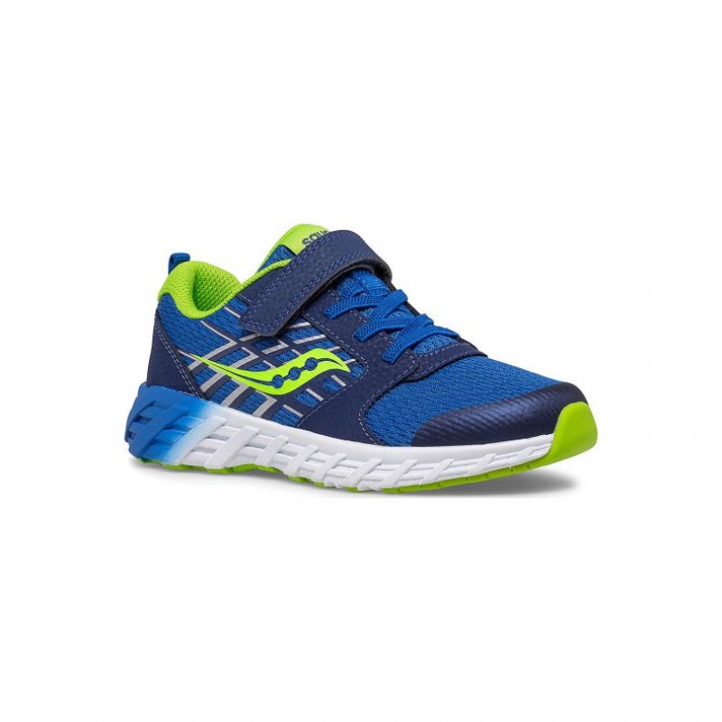 Blue Big Kids' Saucony Wind 2.0 A/C Sneakers | SINGAPORE-BOPUH