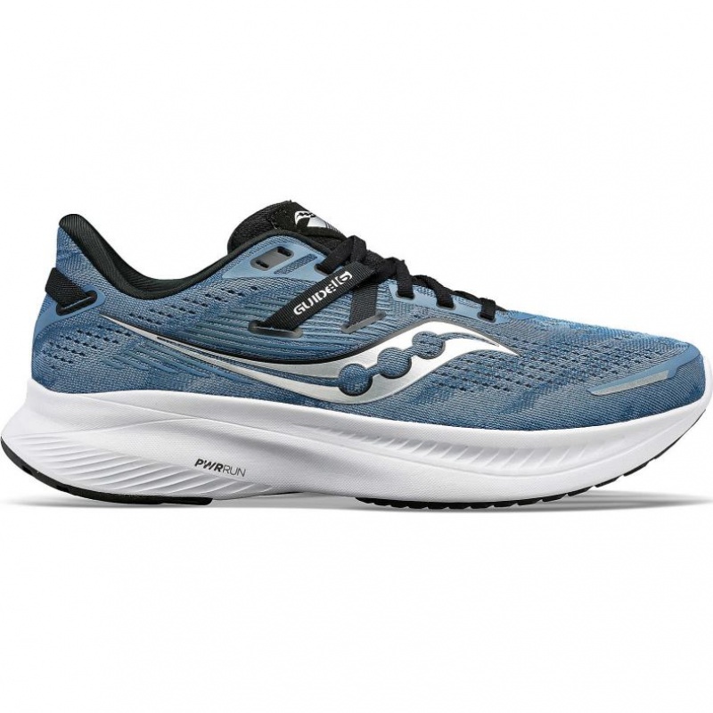 Blue Men\'s Saucony Guide 16 Running Shoes | SINGAPORE-QVTHW