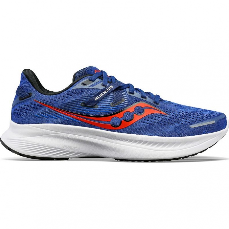 Blue Men\'s Saucony Guide 16 Running Shoes | SG-MXQPI