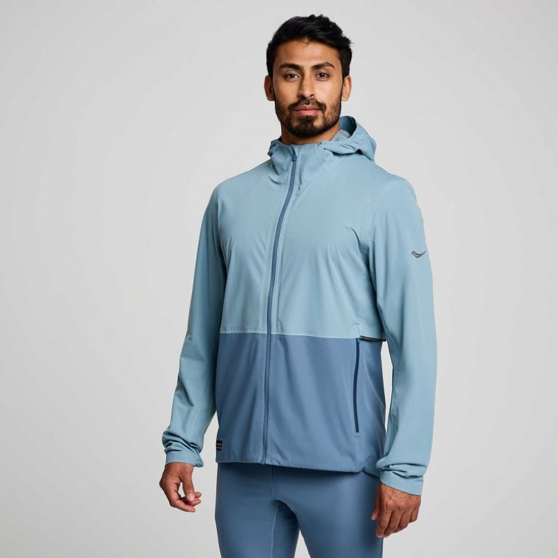 Blue Men\'s Saucony Runshield Jacket | SG-LUEWH